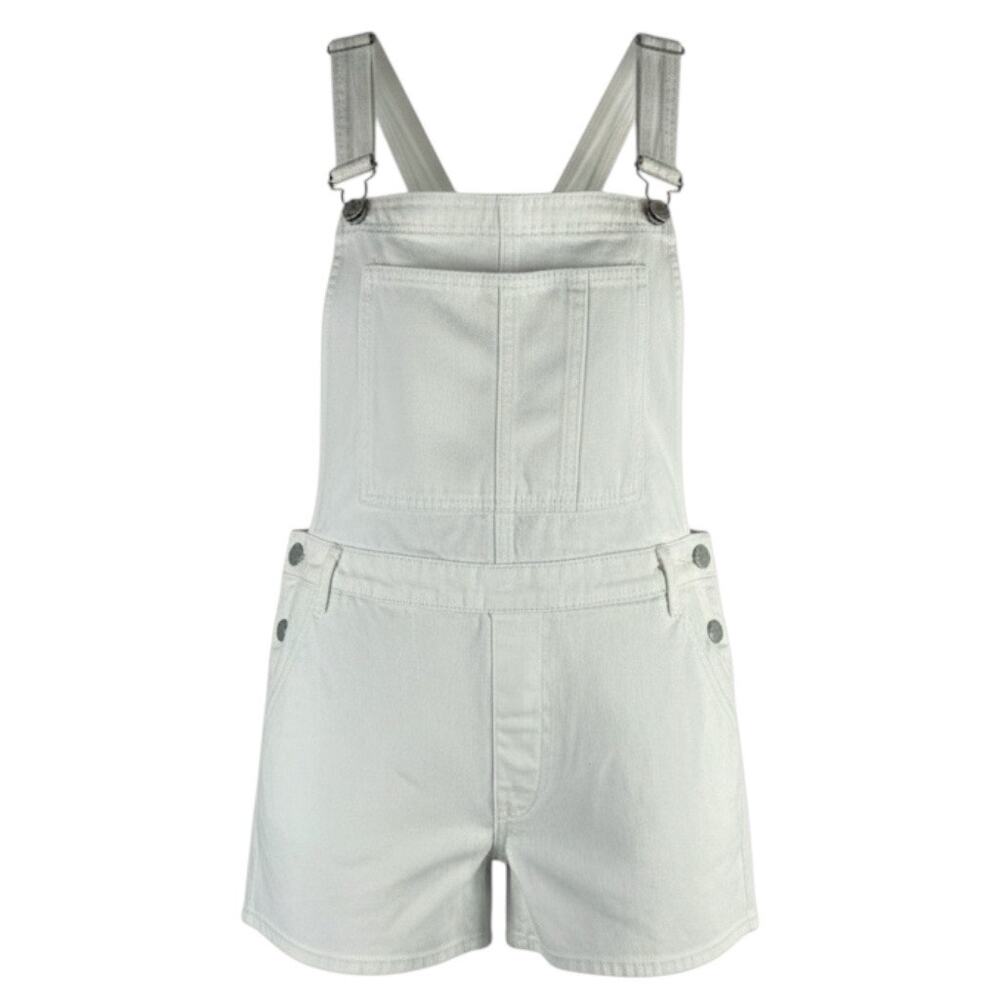 Blank NYC Side Low Cut Denim Shortall Lightbox White Size 31 - Picture 3 of 10
